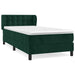 Pat box spring cu saltea, verde închis, 90x200 cm, catifea - WALTI WALTI
