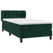 Pat box spring cu saltea, verde închis, 90x200 cm, catifea - WALTI WALTI