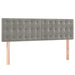 Pat box spring cu saltea, gri deschis, 140x190 cm, catifea - WALTI WALTI