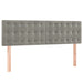 Pat box spring cu saltea, gri deschis, 140x200 cm, catifea - WALTI WALTI