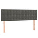 Pat box spring cu saltea, gri închis, 140x200 cm, catifea - WALTI WALTI