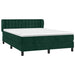 Pat box spring cu saltea, verde închis, 140x200 cm, catifea - WALTI WALTI