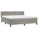 Pat box spring cu saltea, gri deschis, 160x200 cm, catifea - WALTI WALTI
