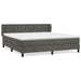 Pat box spring cu saltea, gri închis, 160x200 cm, catifea - WALTI WALTI