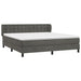 Pat box spring cu saltea, gri închis, 160x200 cm, catifea - WALTI WALTI