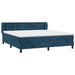 Pat box spring cu saltea, albastru închis, 160x200 cm, catifea - WALTI WALTI