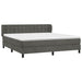 Pat box spring cu saltea, gri închis, 180x200 cm, catifea - WALTI WALTI