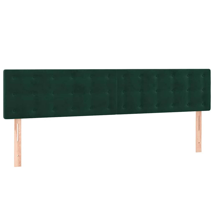 Pat box spring cu saltea, verde închis, 180x200 cm, catifea WALTI