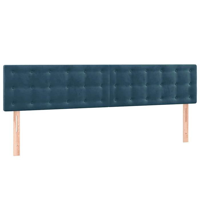 Pat box spring cu saltea, albastru închis, 180x200 cm, catifea - WALTI WALTI