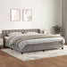 Pat box spring cu saltea, gri deschis, 200x200 cm, catifea - WALTI WALTI