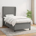 Pat box spring cu saltea, gri închis, 80x200 cm, textil - WALTI WALTI
