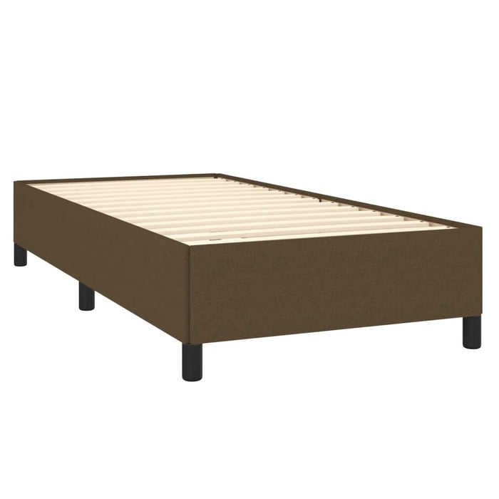 Pat box spring cu saltea, maro închis, 80x200 cm, textil - WALTI WALTI