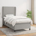 Pat box spring cu saltea, gri deschis, 90x200 cm, textil - WALTI WALTI