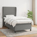 Pat box spring cu saltea, gri închis, 90x200 cm, textil - WALTI WALTI