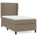 Pat box spring cu saltea, gri taupe, 100x200 cm, textil - WALTI WALTI