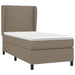 Pat box spring cu saltea, gri taupe, 100x200 cm, textil - WALTI WALTI