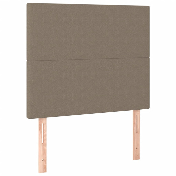 Pat box spring cu saltea, gri taupe, 100x200 cm, textil - WALTI WALTI