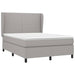 Pat box spring cu saltea, gri deschis, 140x190 cm, textil - WALTI WALTI