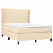 Pat box spring cu saltea, crem, 140x200 cm, textil - WALTI WALTI
