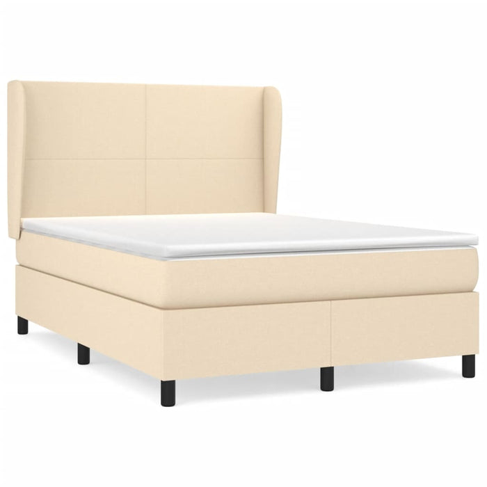 Pat continental cu saltea, crem, 140x200 cm, material textil - WALTI WALTI