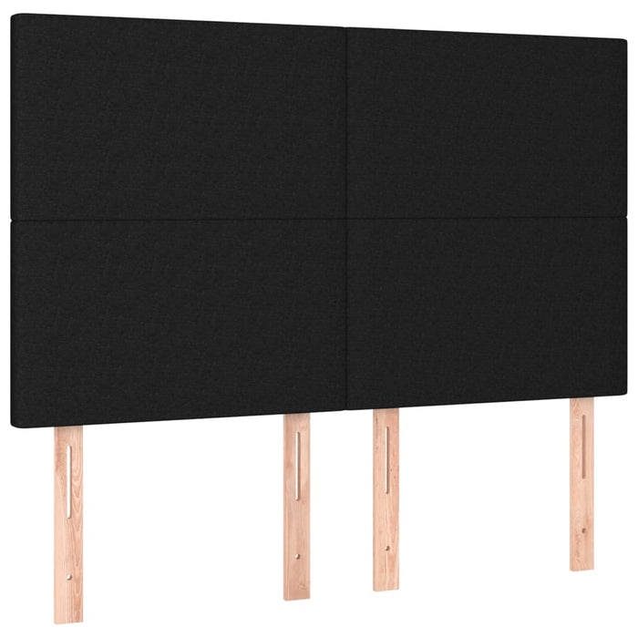 Pat box spring cu saltea, negru, 160x200 cm, textil - WALTI WALTI