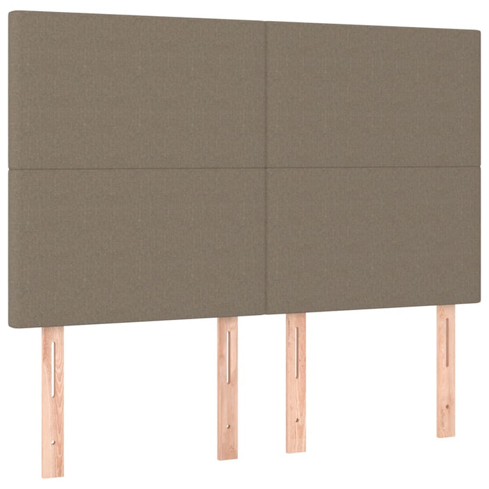 Pat box spring cu saltea, gri taupe, 160x200 cm material textil WALTI