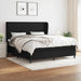 Pat box spring cu saltea, negru, 180x200 cm, catifea - WALTI WALTI