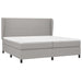 Pat box spring cu saltea, gri deschis, 200x200 cm, textil - WALTI WALTI