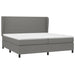 Pat box spring cu saltea, gri închis, 200x200 cm, textil - WALTI WALTI