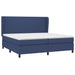Pat box spring cu saltea, albastru, 200x200 cm, textil - WALTI WALTI