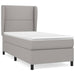Pat box spring cu saltea, gri deschis, 90x190 cm, textil - WALTI WALTI