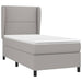 Pat box spring cu saltea, gri deschis, 90x190 cm, textil - WALTI WALTI