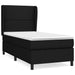 Pat box spring cu saltea, negru, 90x200 cm, textil - WALTI WALTI