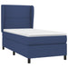 Pat box spring cu saltea, albastru, 90x200 cm, textil - WALTI WALTI
