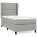 Pat box spring cu saltea, gri deschis, 100x200 cm, textil - WALTI WALTI