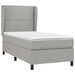 Pat box spring cu saltea, gri deschis, 100x200 cm, textil - WALTI WALTI