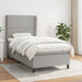 Pat box spring cu saltea, gri deschis, 100x200 cm, textil - WALTI WALTI