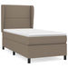 Pat box spring cu saltea, gri taupe, 100x200 cm, textil - WALTI WALTI