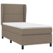 Pat box spring cu saltea, gri taupe, 100x200 cm, textil - WALTI WALTI