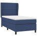 Pat box spring cu saltea, albastru, 100x200 cm, textil - WALTI WALTI