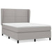 Pat box spring cu saltea, gri deschis, 140x190 cm, textil - WALTI WALTI