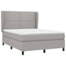 Pat box spring cu saltea, gri deschis, 140x190 cm, textil - WALTI WALTI
