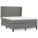 Pat box spring cu saltea, gri închis, 140x190 cm, textil - WALTI WALTI