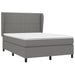 Pat box spring cu saltea, gri închis, 140x190 cm, textil - WALTI WALTI
