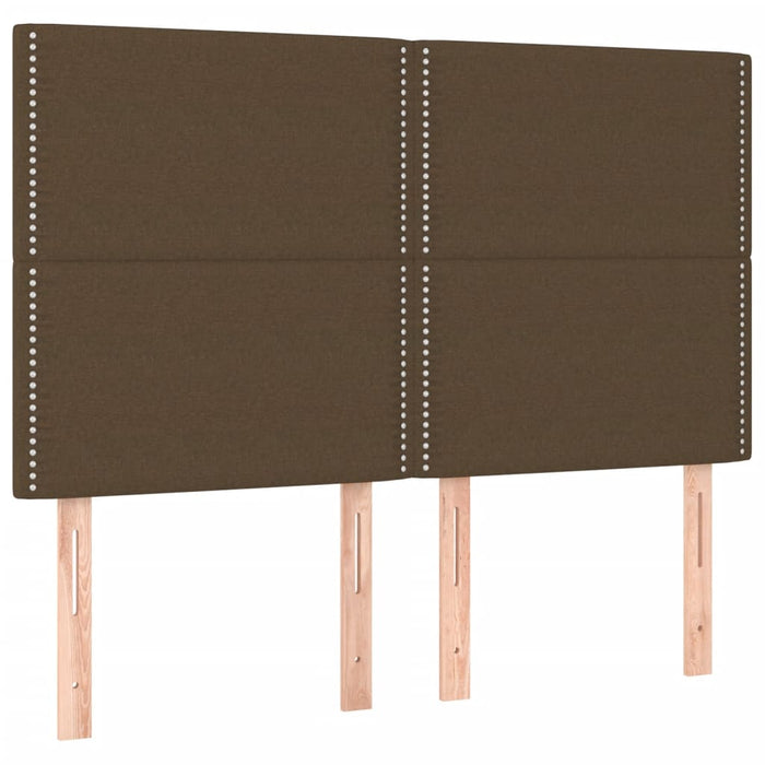 Pat box spring cu saltea, maro închis, 140x200 cm, textil - WALTI WALTI