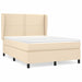 Pat box spring cu saltea, crem, 140x200 cm, textil - WALTI WALTI