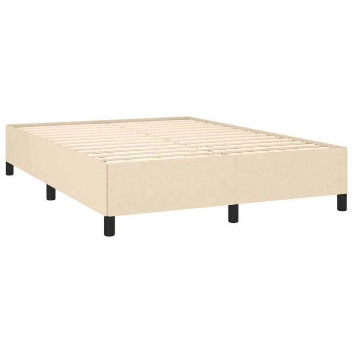 Pat box spring cu saltea, crem, 140x200 cm, textil - WALTI WALTI