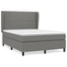 Pat box spring cu saltea, gri închis, 140x200 cm, textil - WALTI WALTI