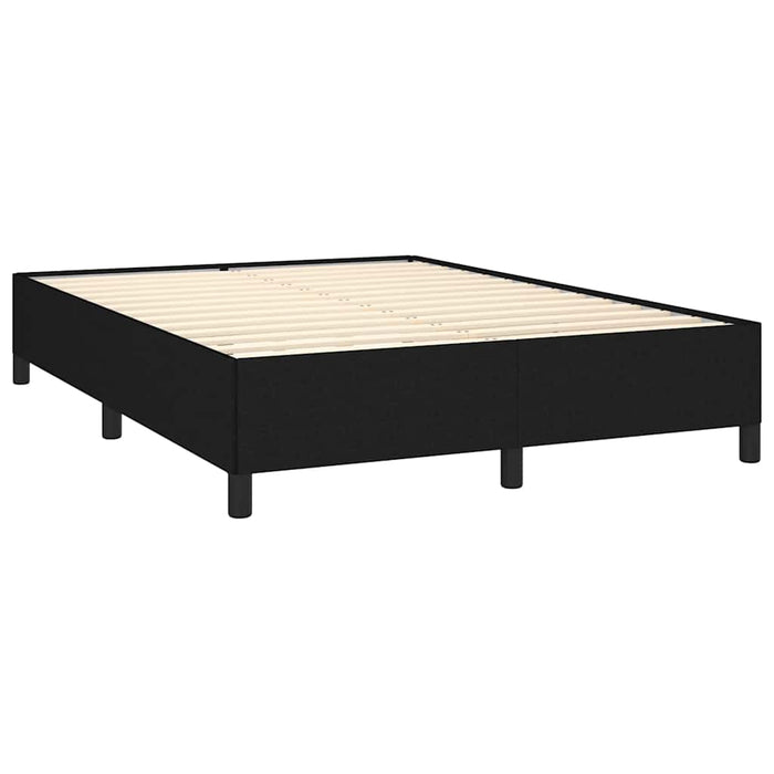 Pat box spring cu saltea, negru, 140x200 cm, textil - WALTI WALTI