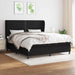 Pat box spring cu saltea, negru, 160x200 cm, textil - WALTI WALTI